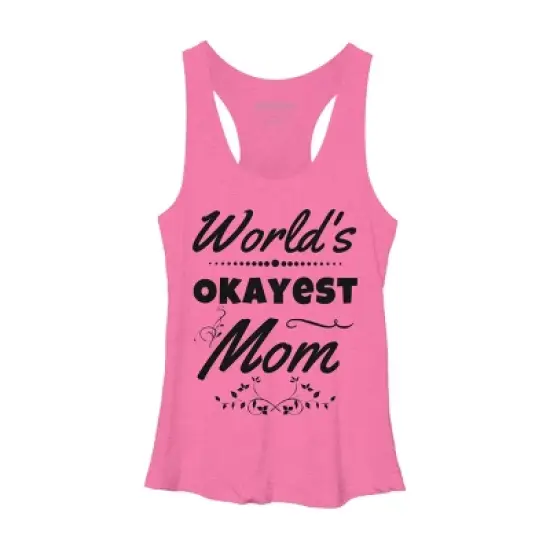 Women's Design By Humans World's Okayest Mom By hikebubble Racerback Tank Top image {4}
