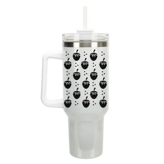 100 North Strawberry Fruit Happy Summer Vibes 40 oz. Stainless Steel, Large Water Bottle Coffee Mug, Spill & Leak Resistant, Thermal Travel Tumbler image {1}