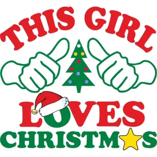 Women's Design By Humans This Girl Loves Christmas Thumbs By personalized Racerback Tank Top image {1}
