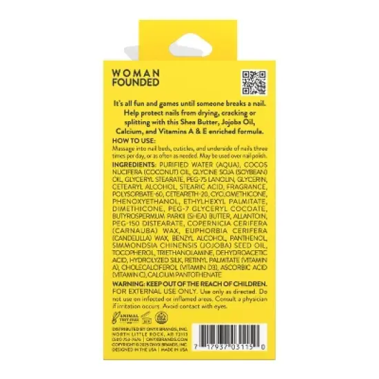 ONYX Professional Hard as Hoof Strengthening Coconut Nail Cream - 1oz image {8}