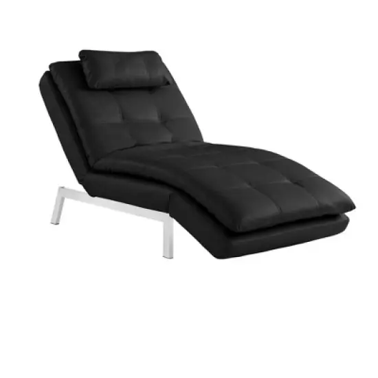 Bentley Convertible Futon Sleeper Chaise Black - Relax-A-Lounger image {3}