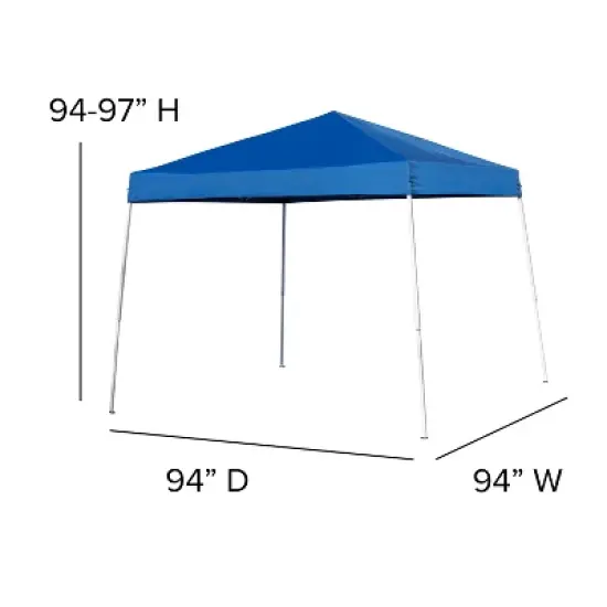 Flash Furniture 8'x8' Pop Up Event Canopy Tent with Carry Bag and Folding Bench Set - Portable Tailgate, Camping, Event Set image {5}