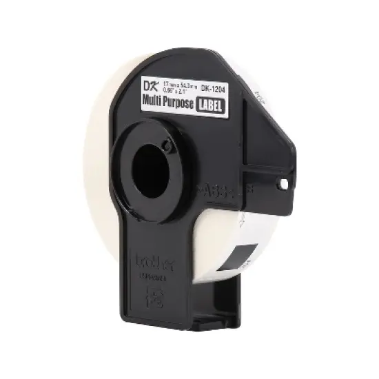 Brother DK-1204 Multi-Purpose Paper Labels 2-1/10" x 2/3" Black on White 400 Labels/Roll 3 Rolls/Box image {2}