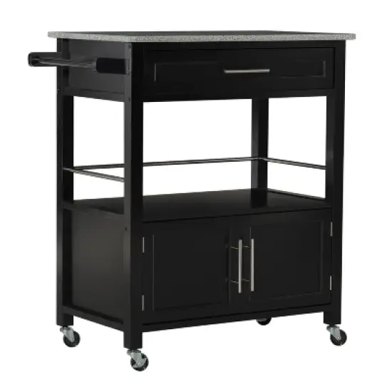 Cameron Kitchen Cart with Granite Top - Linon image {12}