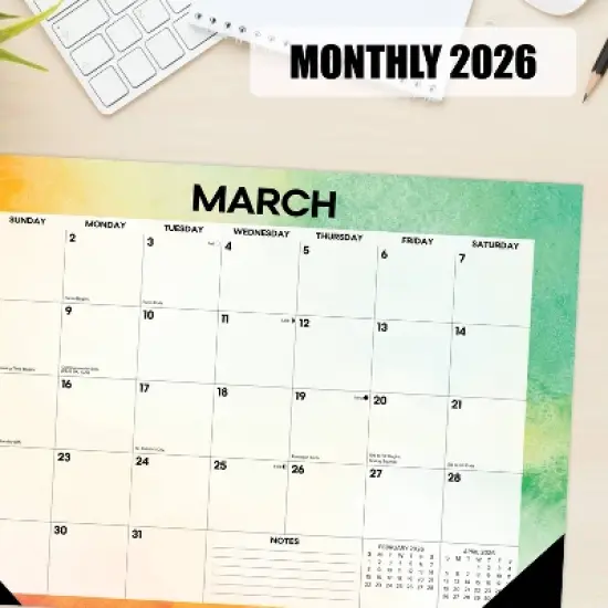 Willow Creek Press 17"x12" 2026 Rainbow Gradient Small Monthly Deskpad image {3}