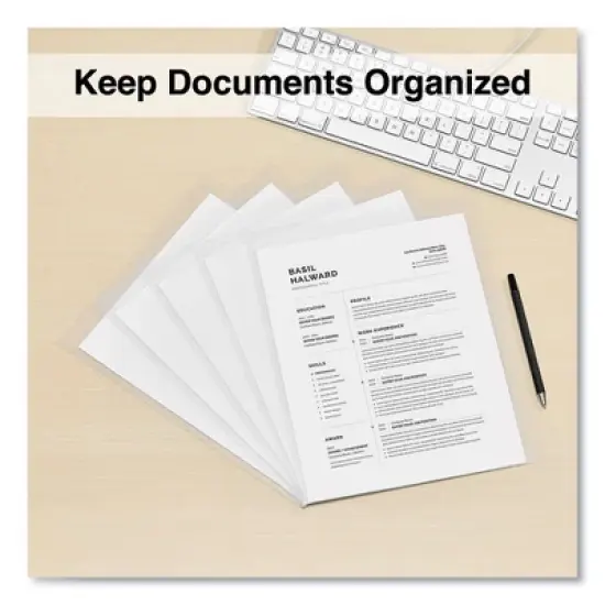 Universal Project Poly Jackets, Letter Size, Clear, 5/Pack image {1}