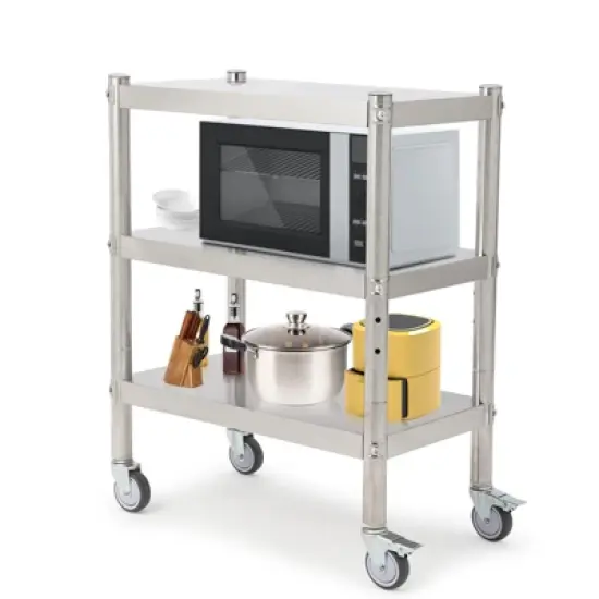 Storage Shelves, 5 Tier Stainless Steel Shelving Organizer, Heavy Duty Garage Shelving Unit, Stable Shelves Organizer for Home, Kitchen,Closet,Office image {7}