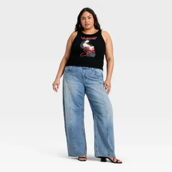 Latino Heritage Month Adult Selena Tank Top - Black image {2}