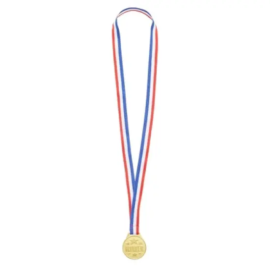 Juvale 24 Pack Gold Winner Medals for All Ages - Participation Awards with 15.3-Inch Neck Ribbon for Competitions (1.5 In) image {7}