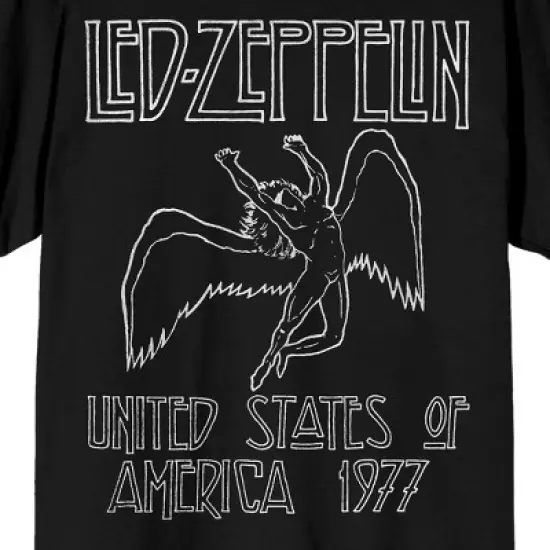 Led Zeppelin Falling Icarus 1977 Crew Neck Short Sleeve Men's T-shirt image {1}