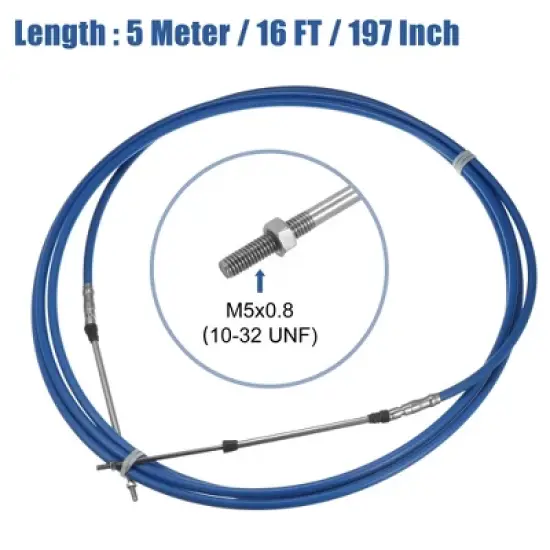 Unique Bargains Marine 33C Throttle Control Cable for Outboard Engine 2 Pcs image {1}