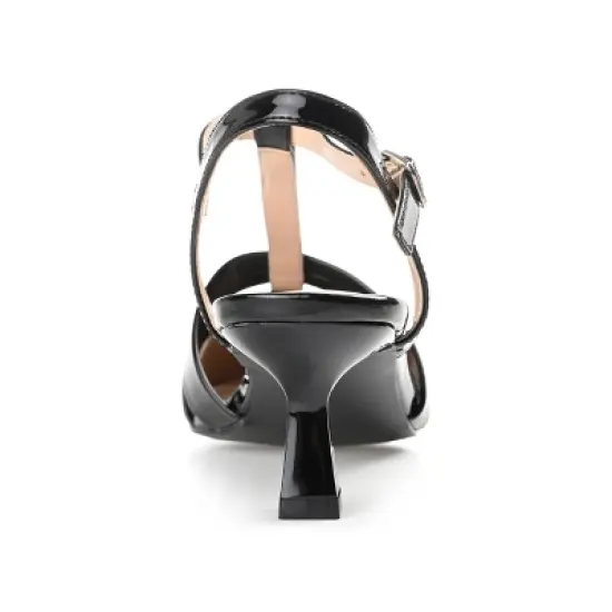 Journee Collection Womens Jazlynn Buckle Kitten Heel Pointed Toe Pumps image {2}