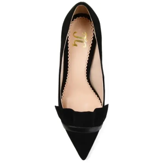 Journee Collection Womens Marek Pointed Toe Mid Heel Pumps image {3}