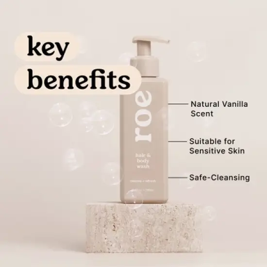 Roe Wellness Baby Hair & Body Wash- 9.4 fl oz image {2}