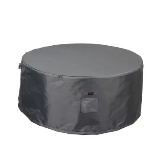 Titanium 3-Layer Water Resistant Outdoor Fire Table Round Covers Dark Gray by Shield image {5}