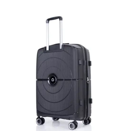 3 PCS Expanable Luggage Set, PP Lightweight Hardshell Spinner Wheel Suitcase with TSA Lock (20+24+28)-ModernLuxe image {11}