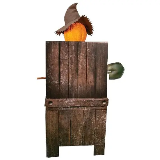 44" Smiling Jack Greeter with Chair Halloween Decoration image {1}