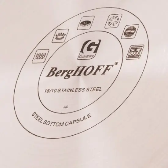 BergHOFF Ouro Gold 10Pc 18/10 Stainless Steel Cookware Set with Bronze Handles image {4}