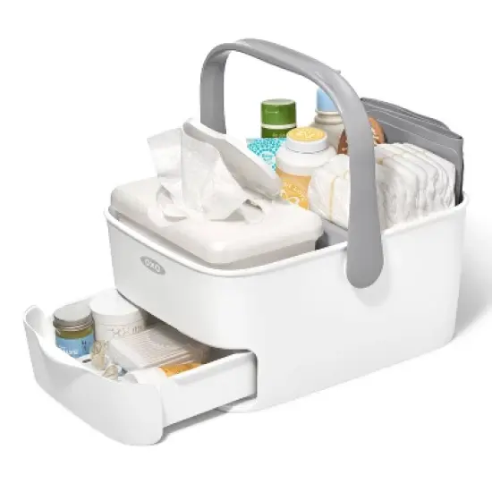 OXO Travel Diaper Caddy with Changing Mat - Gray image {1}