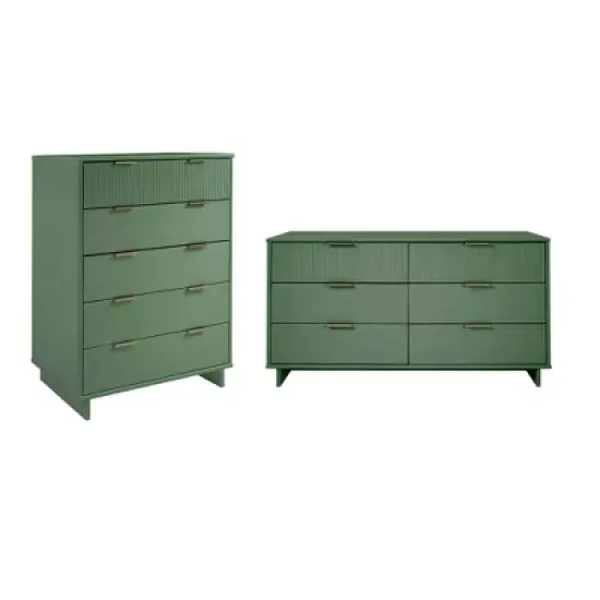 Manhattan Comfort 2pc Granville Chest and Double Dresser Bedroom Set image {21}