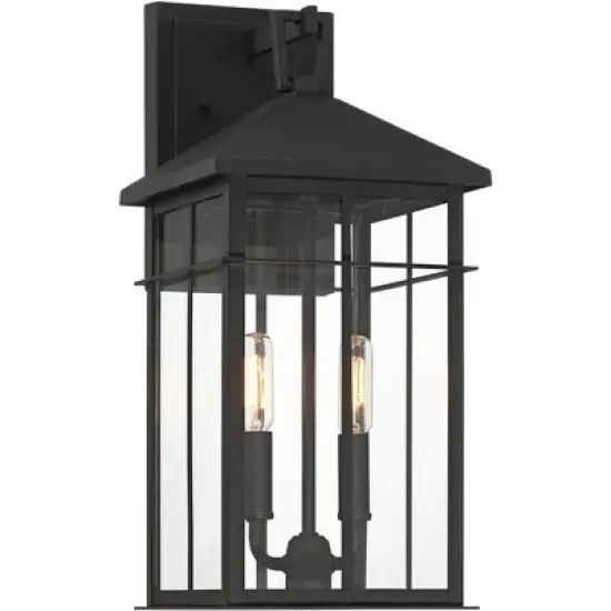 John Timberland Bernal 17 1/2" High Sand Black 2-Light Outdoor Wall Light image {8}