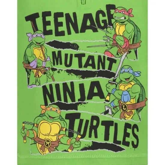 Teenage Mutant Ninja Turtles TMNT Ninja Turtles Toddler Boys Half-Zip Fleece Pullover Hoodie Green  image {3}