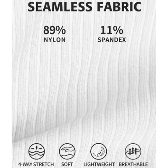 Attraco Women's Ribbed Workout Tank Tops with Built in Bra Tight Racerback Scoop Neck Athletic Top image {8}