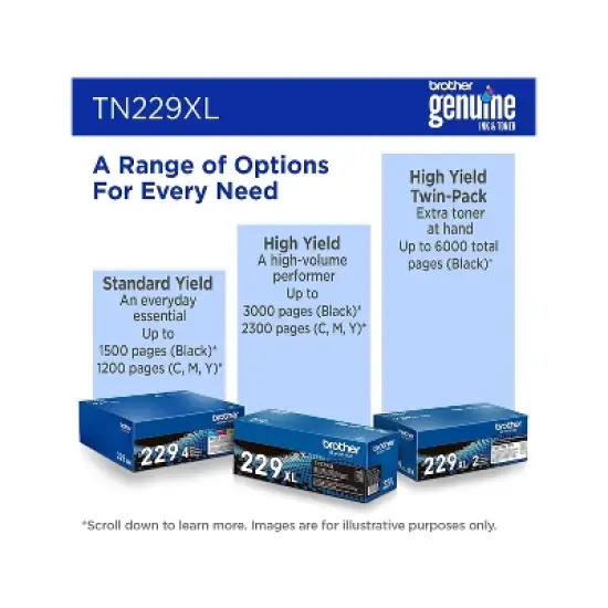 Brother TN229XL Yellow High Yield Toner Cartridge (TN229XLY) image {5}