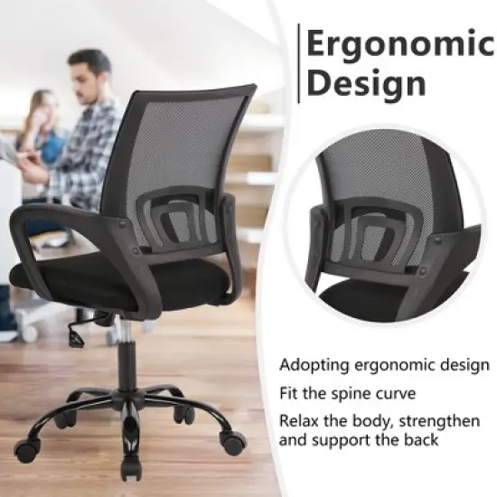 FDW Office Chair Cheap Desk Chair Mesh Computer Chair Back Support Modern Executive Adjustable Chair Task Rolling Swivel Chair image {5}