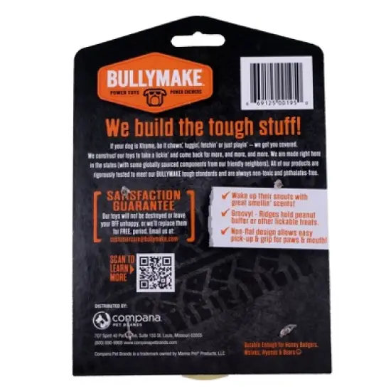 Bullymake Yellow Pineapple with Bacon Flavor Tough Chew Dog Toy image {1}