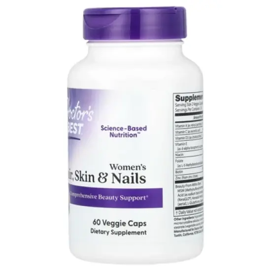 Doctor's Best Women's Hair, Skin & Nails , 60 Veggies Caps image {2}