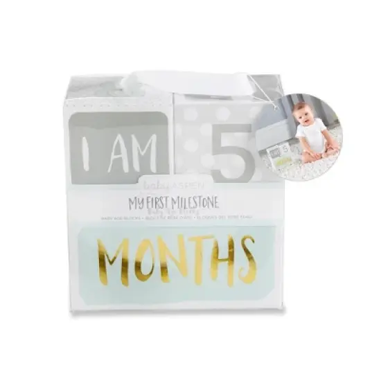Baby Aspen My First Milestone Baby Age Blocks | BA22002NA image {6}
