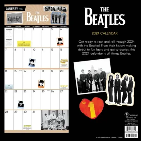TF Publishing 2024 Wall Calendar 12"x12" The Beatles: A Day in the Life image {4}