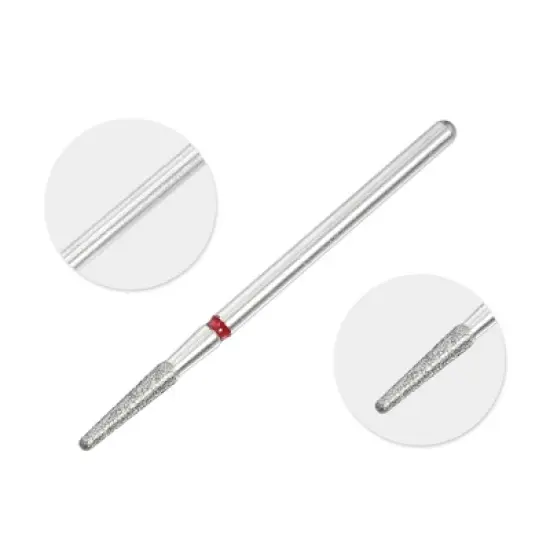 Unique Bargains Emery Nail Drill Bits Set for Acrylic Nails 3/32 Inch Nail Art Tools 44mm Length Red 10 Pcs image {2}