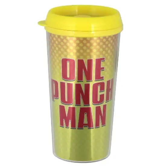 One Punch Man Hero Plastic 16 oz. Tumbler Travel Mug image {2}