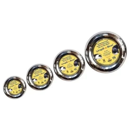 Unspill-a-Bowl&reg; Stainless Steel Dog Bowl - Paws Pattern | No Spill, Long Ears, Slow Feeding, & Travel Bowl image {2}