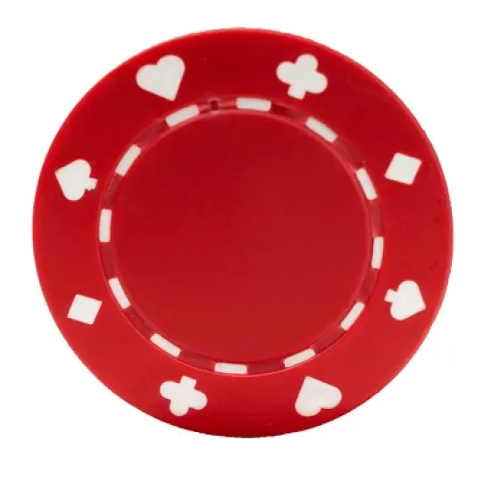 Poker Chips &ndash; 100-Piece Set of 11.5-gram Blackjack Chips with Suited Design by Trademark Games (Red) image {3}