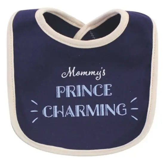 Hudson Baby Infant Boy Cotton Bibs 10pk, Handsome As A Prince, One Size image {8}