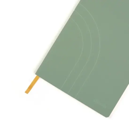 Altitude 160pg Ruled Journal 5.875"x8.25" Vegan Leather Dark Sage Debossed Arch image {5}