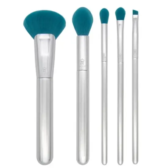 MODA Brush Metallic Heavy Metal Face Makeup Brush Set, Luminous- 5pc image {6}
