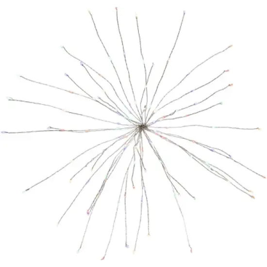 Northlight 20" LED Lighted Firework Silver Branch Christmas Decoration - Multi-Color Lights image {5}