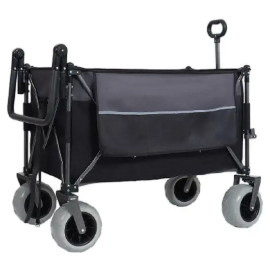 Gulches Multi-Functional Push-Pull Folding Wagon Cart, XL Heavy-Duty, All-Terrain, 9"x4" Beach Tires, Large Capacity image {12}
