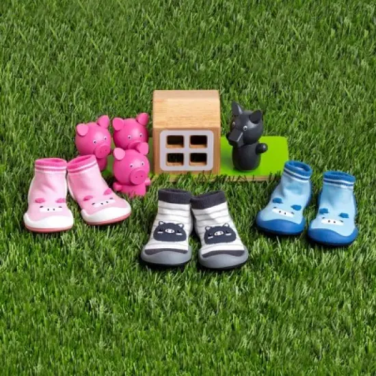 Komuello Baby Boy/ Girl First Walk Sock Shoes This Little Piggy image {7}