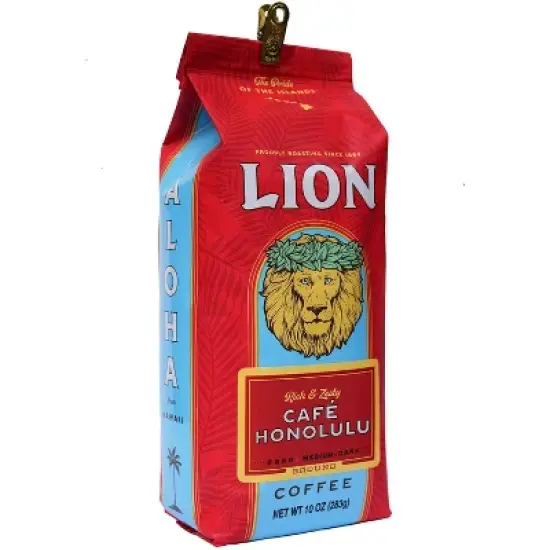 Lion Cafe Honolulu Medium Roast Ground Coffee - 10oz image {3}