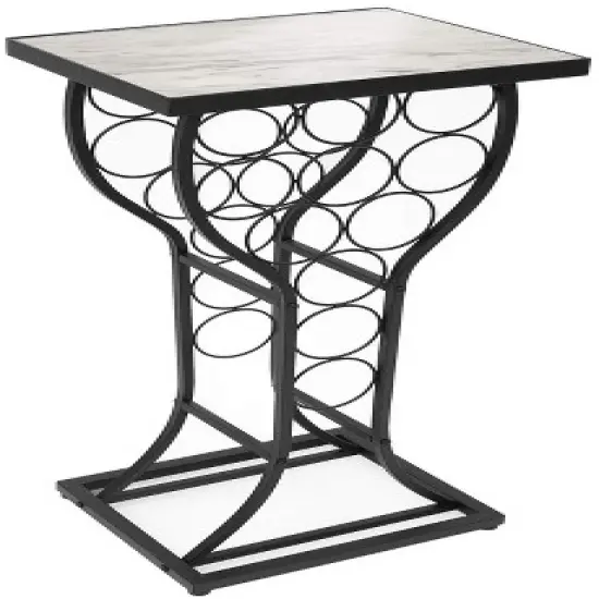 Sorbus 11 Bottle Marble Wine Rack Console Table image {5}