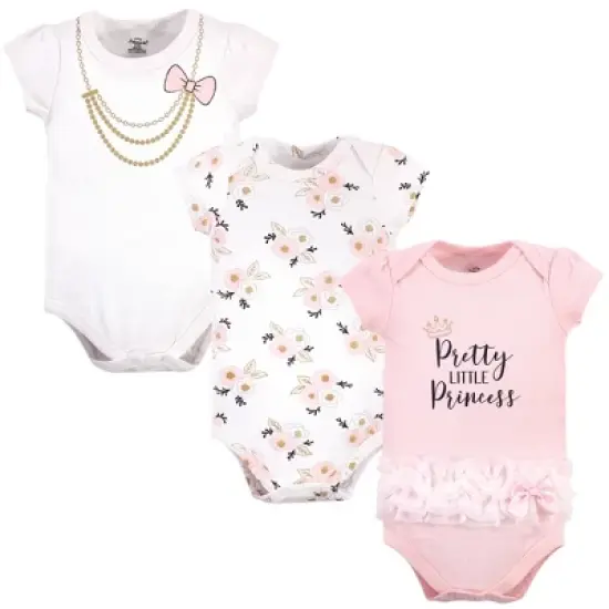 Little Treasure Baby Girl Cotton Bodysuits 3pk, Pretty Princess image {2}