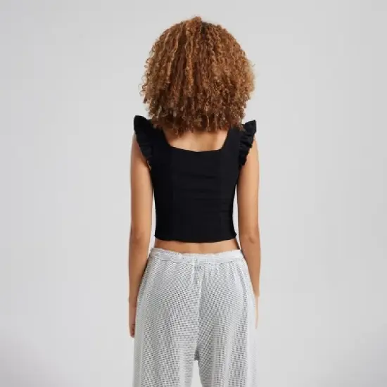 Women's Ruffled Tiny Tank Top image {2}