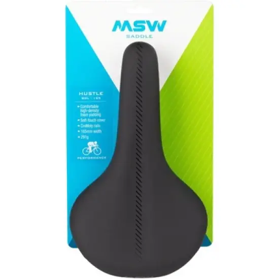 MSW SDL-165 Hustle Performance Saddle - Black Comfortable, High-Density Foam image {5}