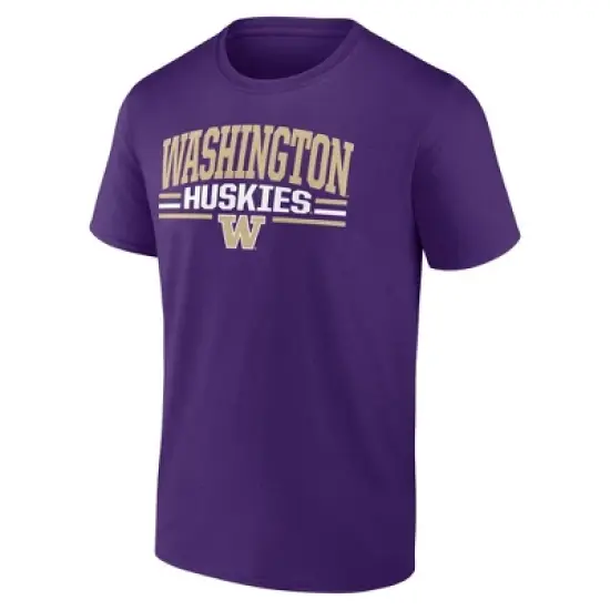 NCAA Washington Huskies Men's Bi-Blend T-Shirt - Purple image {2}