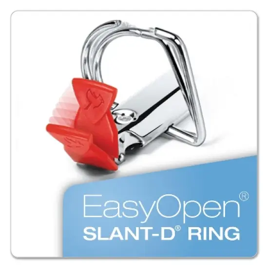 Cardinal FreeStand Easy Open Locking Slant-D Ring Binder 4" Cap 11 x 8 1/2 White 43140CB image {2}